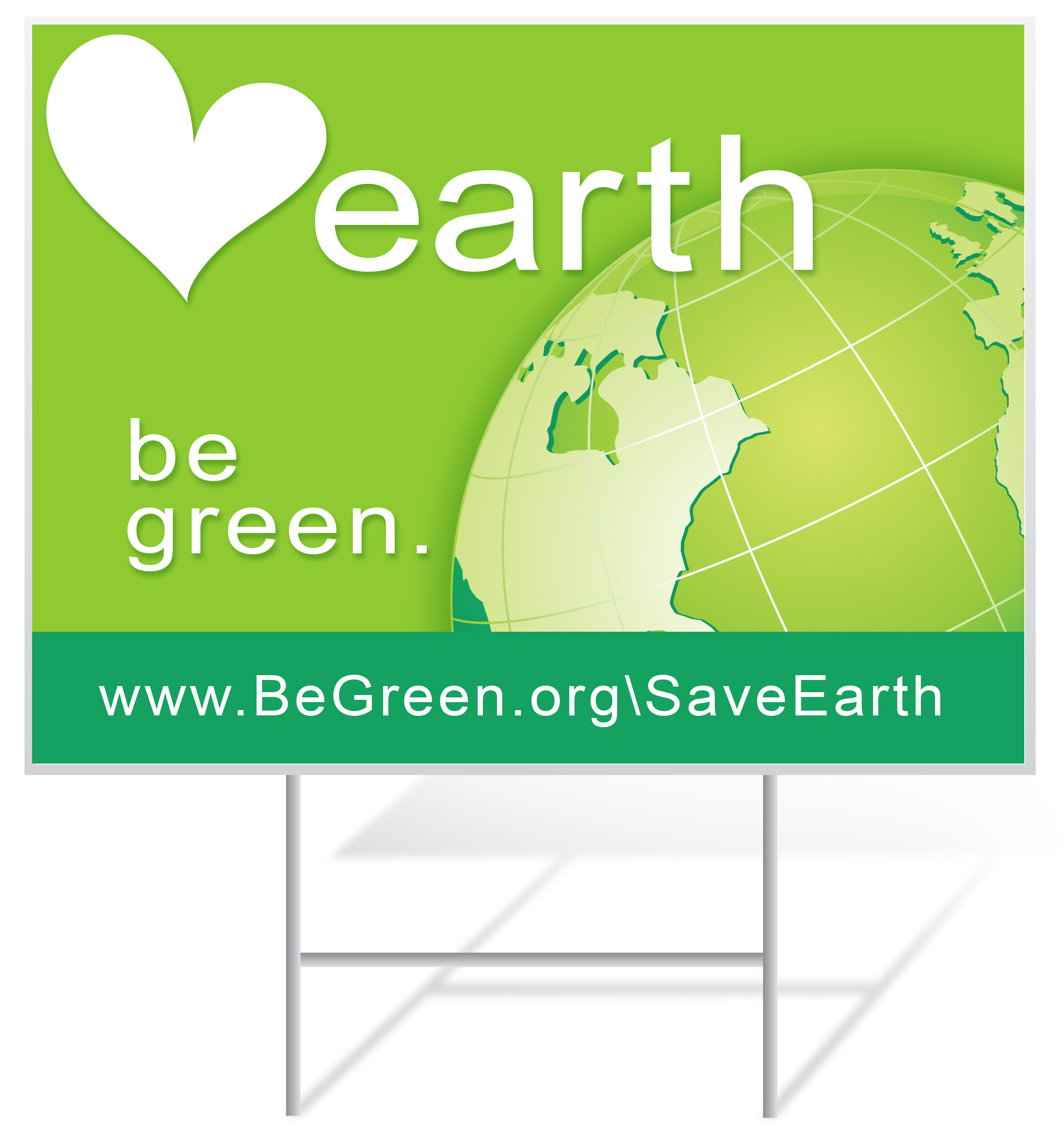 Earth Day Lawn Sign Example | LawnSigns.com